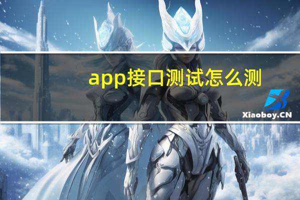 app接口测试怎么测