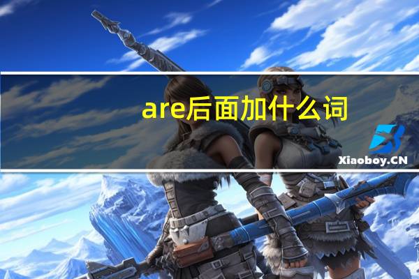 are后面加什么词
