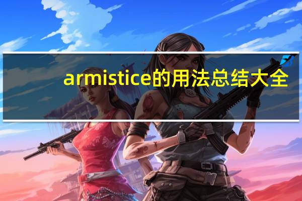 armistice的用法总结大全