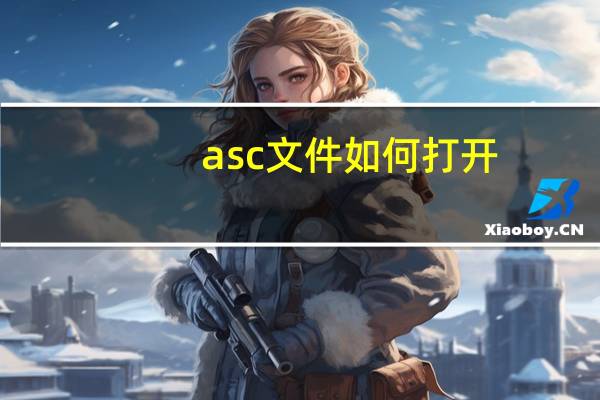 asc文件如何打开