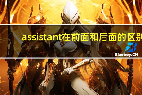 assistant在前面和后面的区别