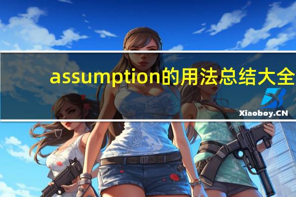 assumption的用法总结大全