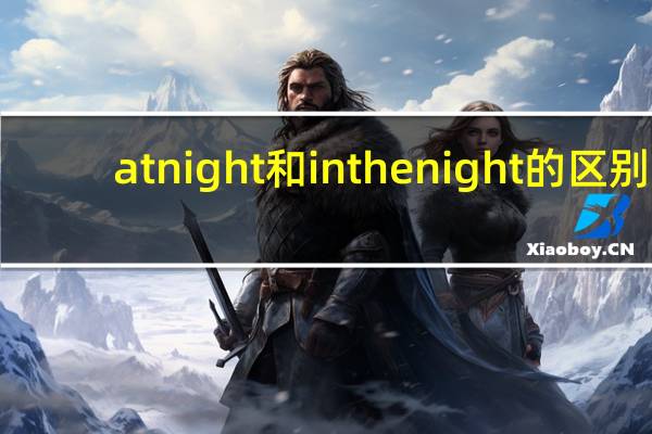 at night和in the night的区别