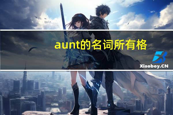 aunt的名词所有格