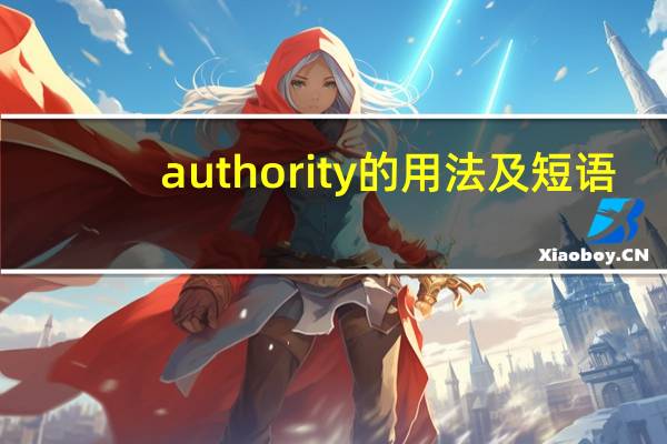 authority的用法及短语