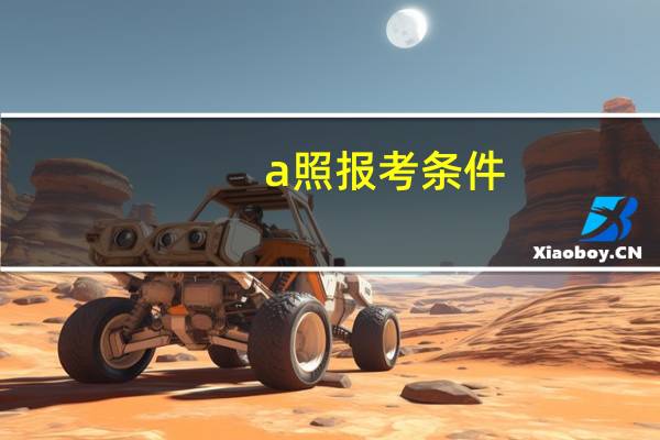 a照报考条件