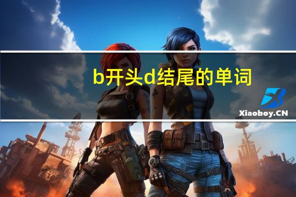 b开头d结尾的单词