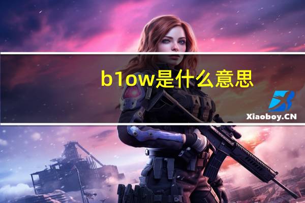 b1ow是什么意思