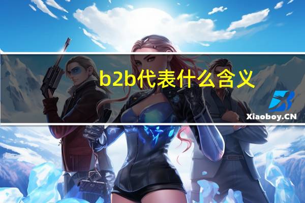 b2b代表什么含义