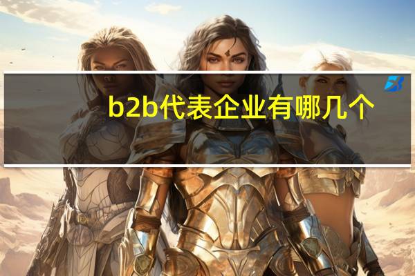 b2b代表企业有哪几个
