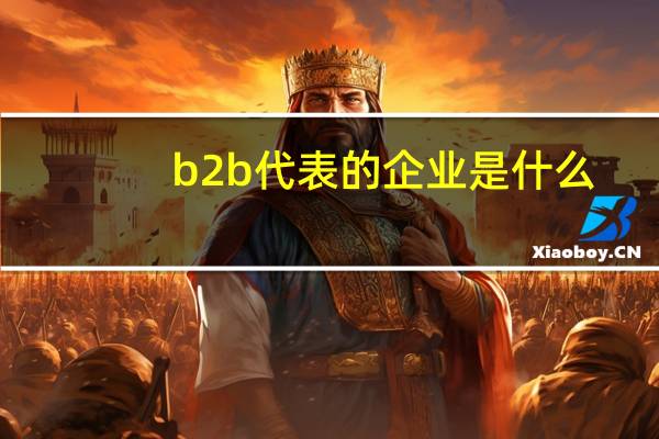 b2b代表的企业是什么