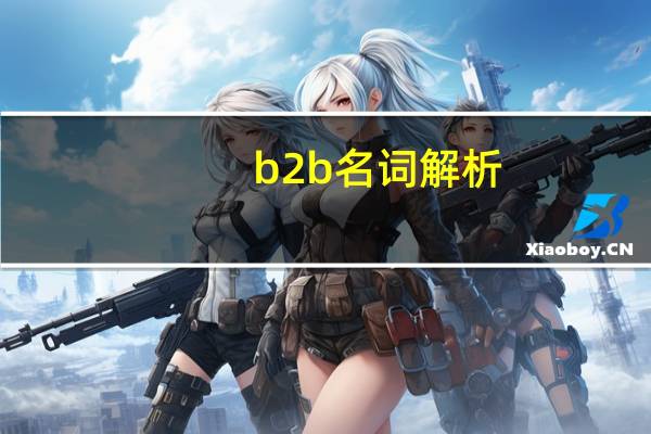 b2b名词解析
