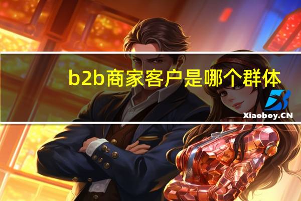 b2b商家客户是哪个群体
