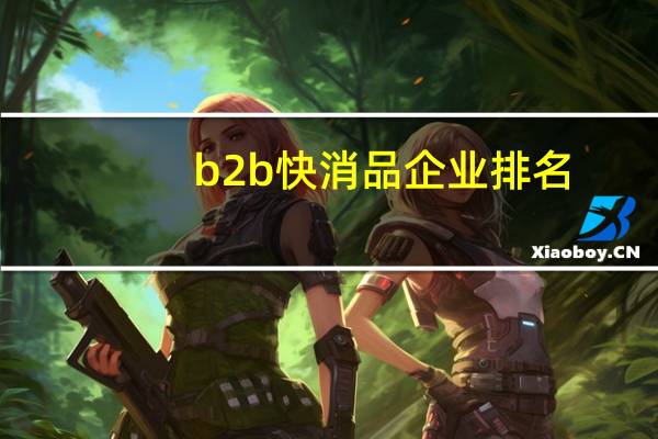 b2b快消品企业排名