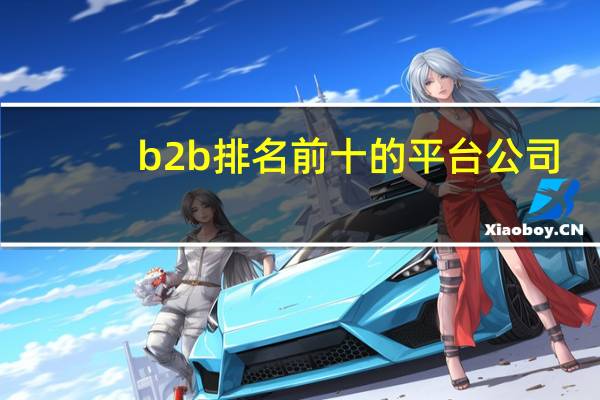 b2b排名前十的平台公司