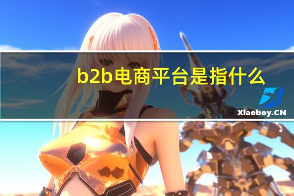 b2b电商平台是指什么