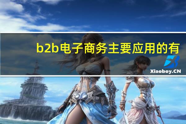 b2b电子商务主要应用的有