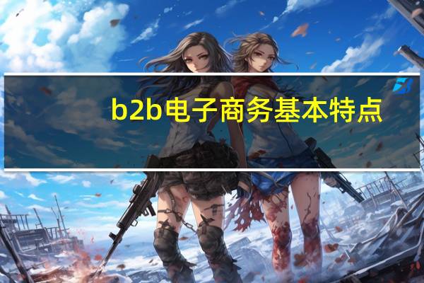 b2b电子商务基本特点