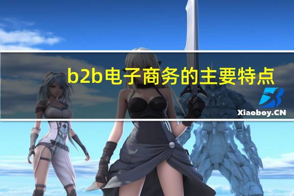 b2b电子商务的主要特点