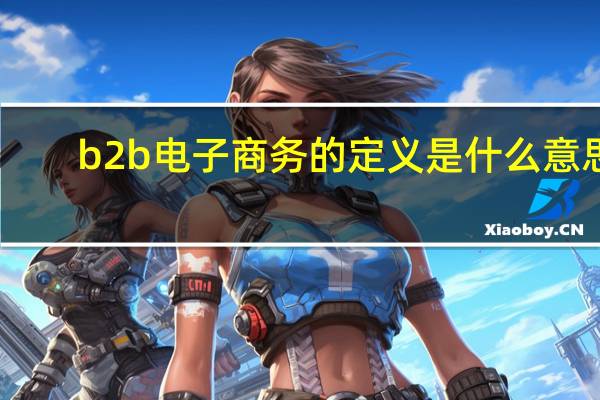 b2b电子商务的定义是什么意思