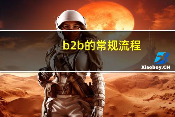 b2b的常规流程