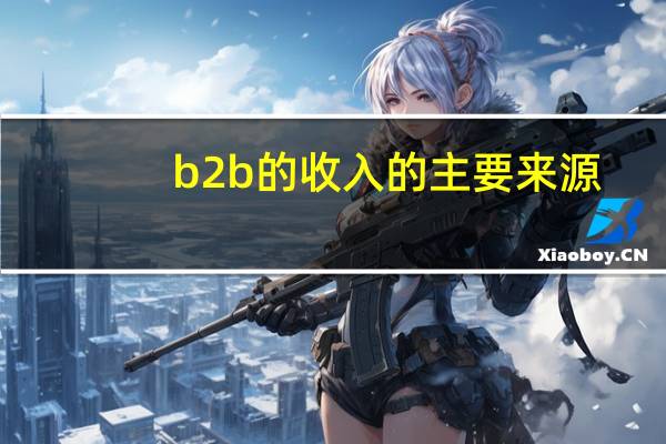 b2b的收入的主要来源