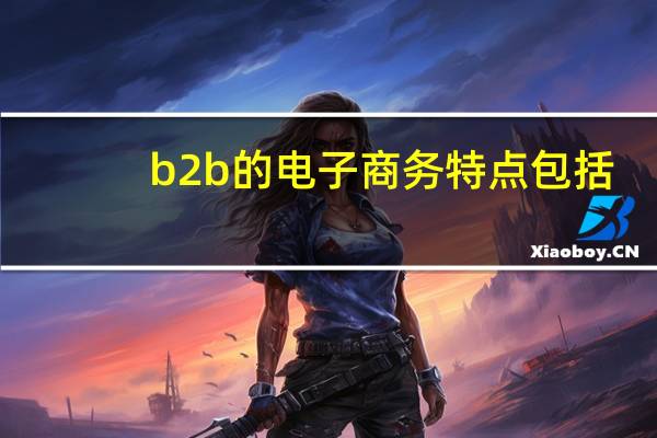 b2b的电子商务特点包括
