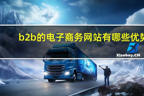 b2b的电子商务网站有哪些优势