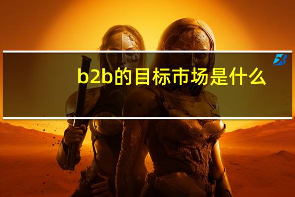 b2b的目标市场是什么