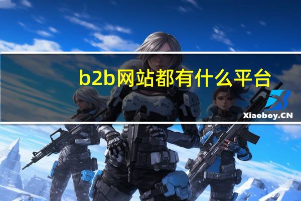 b2b网站都有什么平台