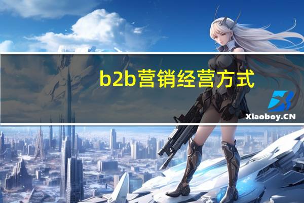 b2b营销经营方式