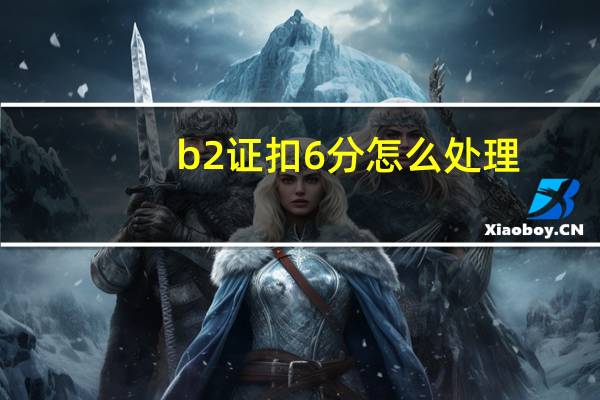 b2证扣6分怎么处理