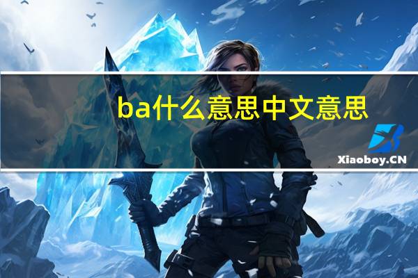 ba什么意思中文意思
