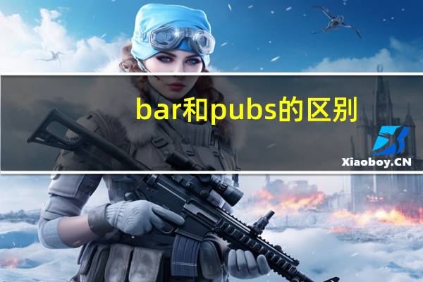 bar和pubs的区别