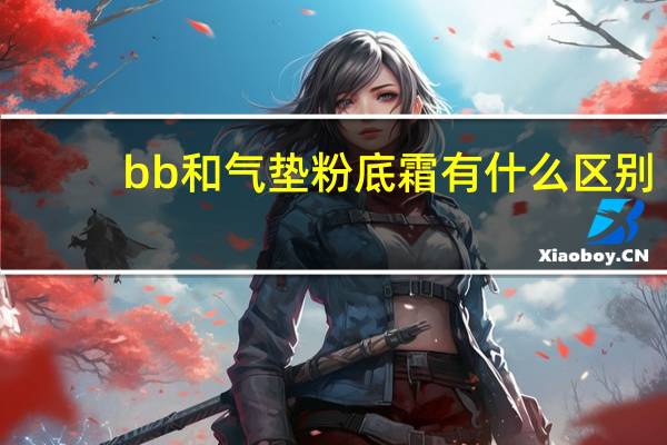 bb和气垫粉底霜有什么区别