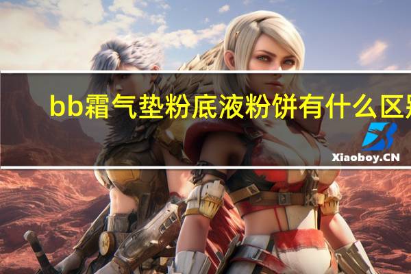 bb霜气垫粉底液粉饼有什么区别