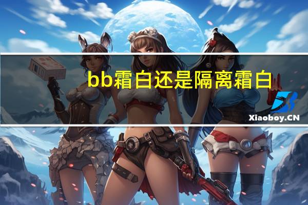 bb霜白还是隔离霜白