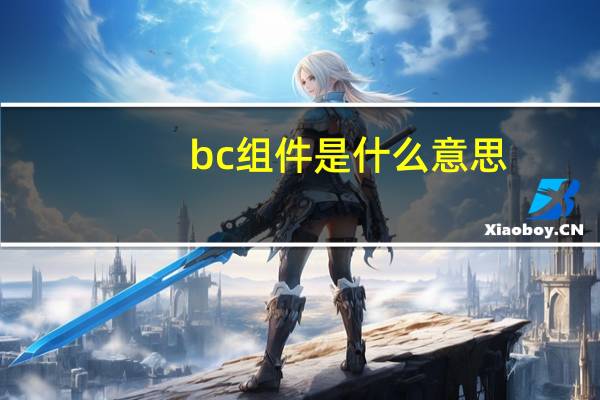 bc组件是什么意思