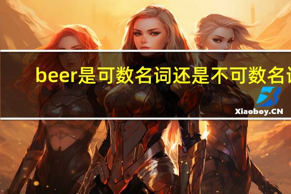 beer 是可数名词还是不可数名词