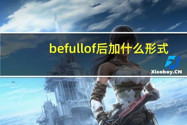 befullof后加什么形式