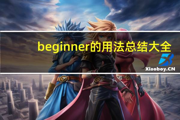beginner的用法总结大全