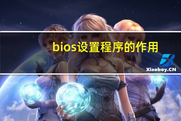 bios设置程序的作用