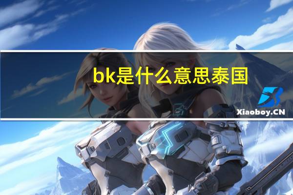 bk是什么意思泰国（BK是什么意思）