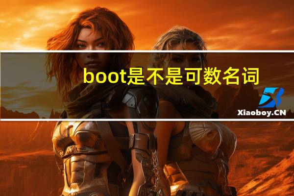 boot是不是可数名词