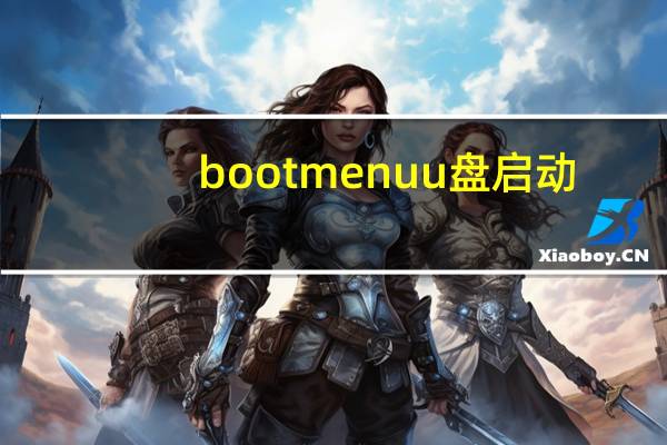 boot menu u盘启动（boot menu）