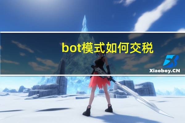 bot模式如何交税