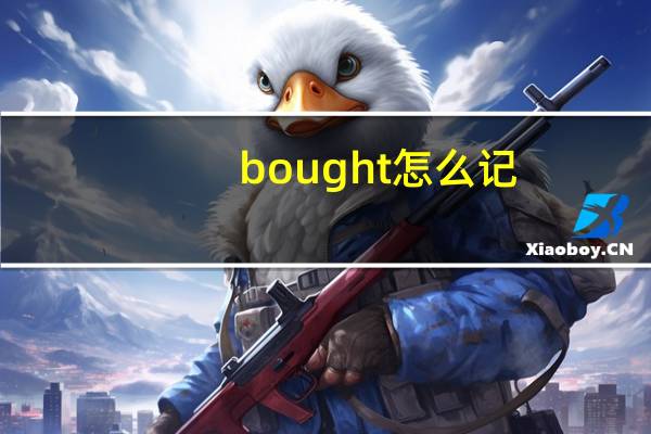 bought 怎么记