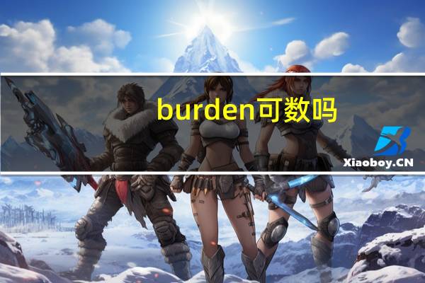 burden可数吗