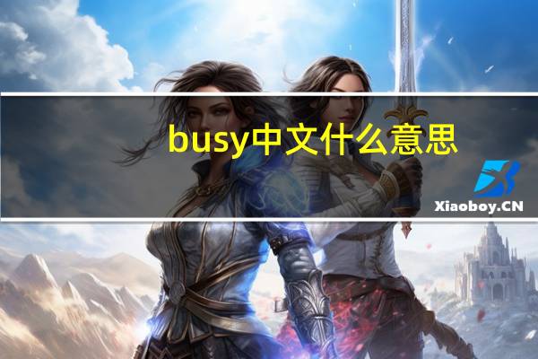 busy中文什么意思