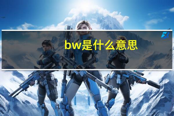 bw是什么意思（bw）
